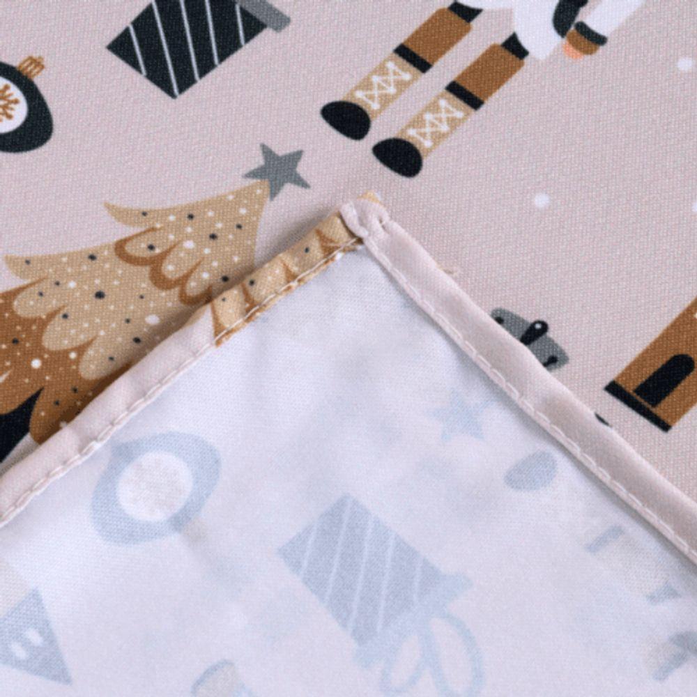 Toalha De Mesa Natal Estampa Digital 2,50m X 1,40m Para 8 Lugares Tecido Oxford - Modelo 4 - 100% Poliéster - 5