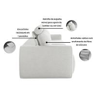 Sofá Retrátil E Reclinável Peony 2,80m Linho Cor Cinza Claro 2371 - 8