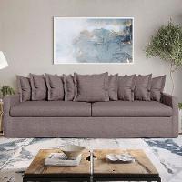 Sofá Living Laguna 2,80m Com Capa Removível Lavável Cor Prata 2252 - 1