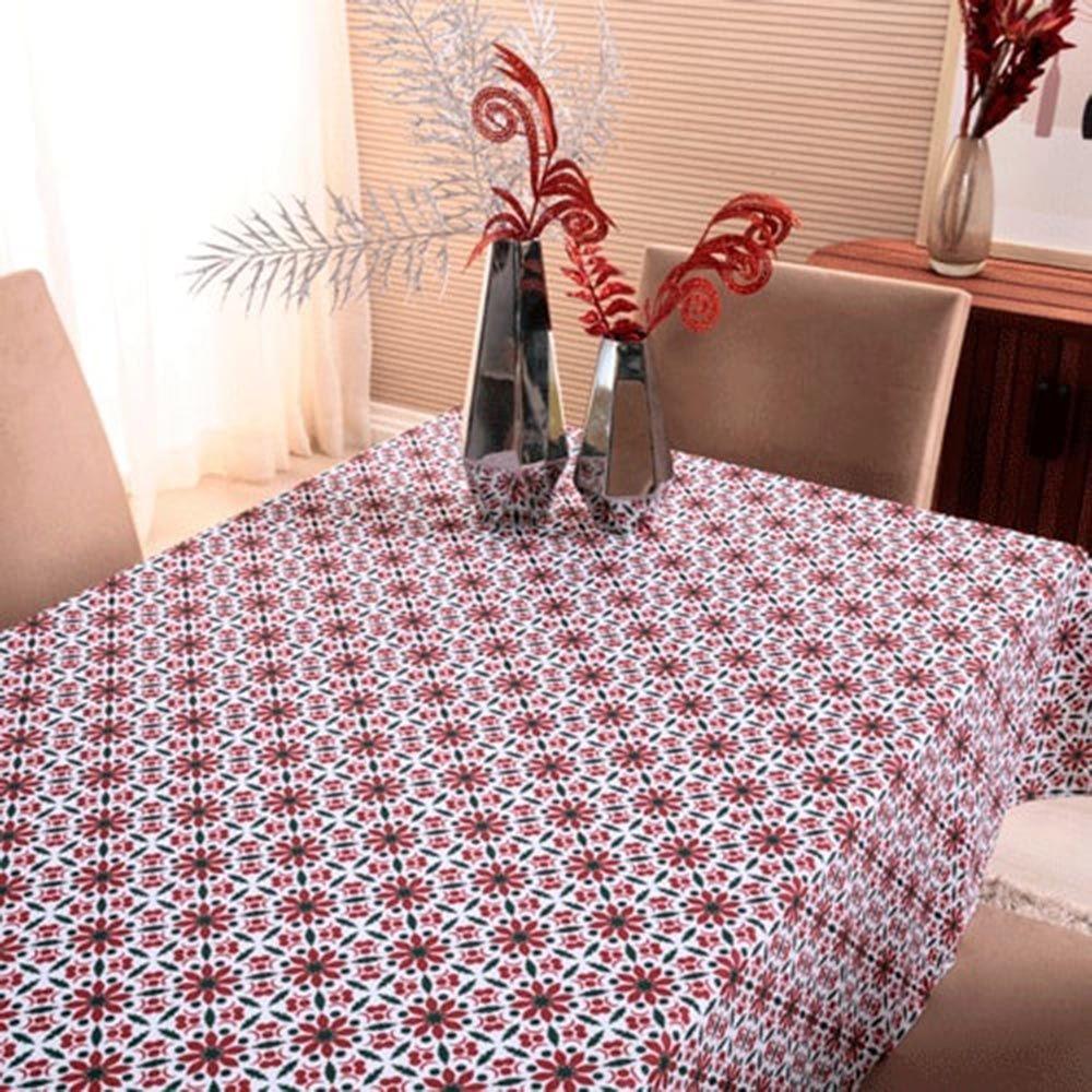 Toalha De Mesa Natal Estampa Digital 1,45m X 1,40m Para 4 Lugares Tecido Oxford - Modelo 5 - 100% Poliéster - 2