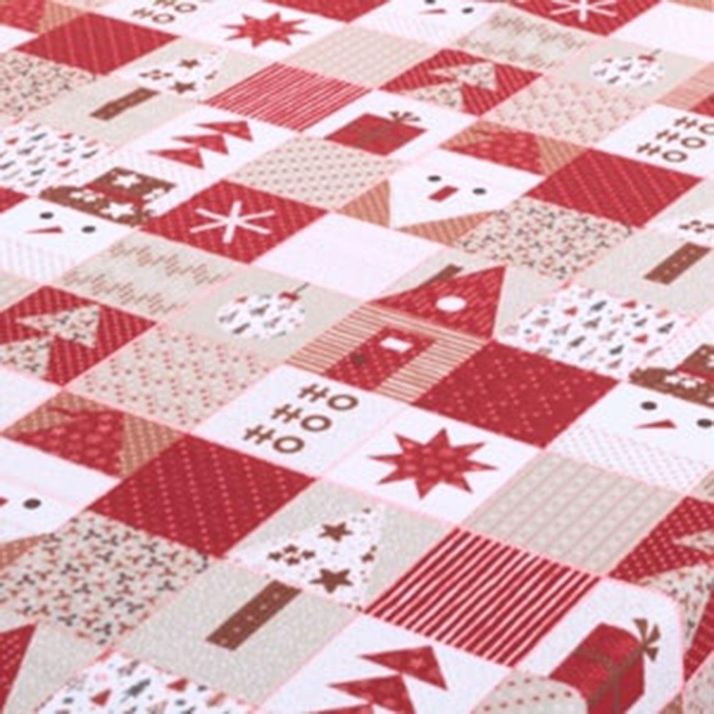 Toalha De Mesa Natal Estampa Digital 2,00m X 1,40m Para 6 Lugares Tecido Oxford - Modelo 2 - 100% Poliéster - 3