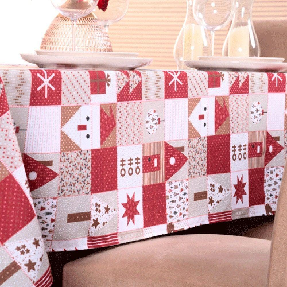 Toalha De Mesa Natal Estampa Digital 2,00m X 1,40m Para 6 Lugares Tecido Oxford - Modelo 2 - 100% Poliéster - 4