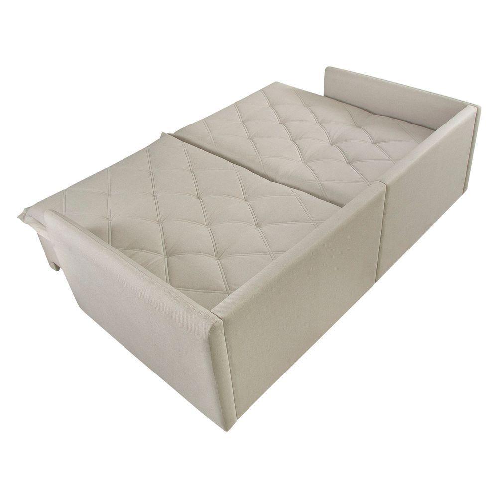 Sofá Retrátil E Reclinável Iris 2,60m Linho Cor Bege 2340 Usb Sem Kit Usb - 8