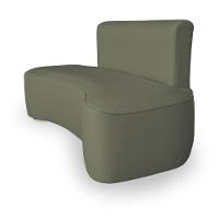 Sofá Orgânico Curvo Feijão Sala Elegante 3 Lugares Recepção Menta - 8