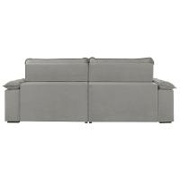 Sofá Retrátil E Reclinável Texas 2,94m Veludo Cor Cinza 2107 Usb Sem Kit Usb - 6