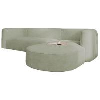 Sofá Modular Celinne Luxuoso Sala De Estar Decoração Luxo 265cm Bouclé Verde Oliva - 6