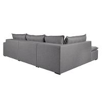 Sofá Retratil Com Chaise Esquerda Titan 6 Lugares 2,96m Tecido Linho Cor Cinza 2323 - 5