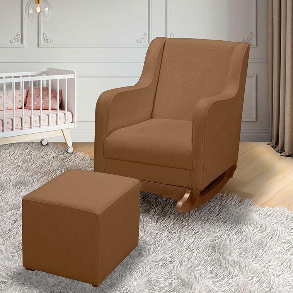 Poltrona Amamentação Aquila Plus Com Puff Boucle Mostarda - Fratello - 7