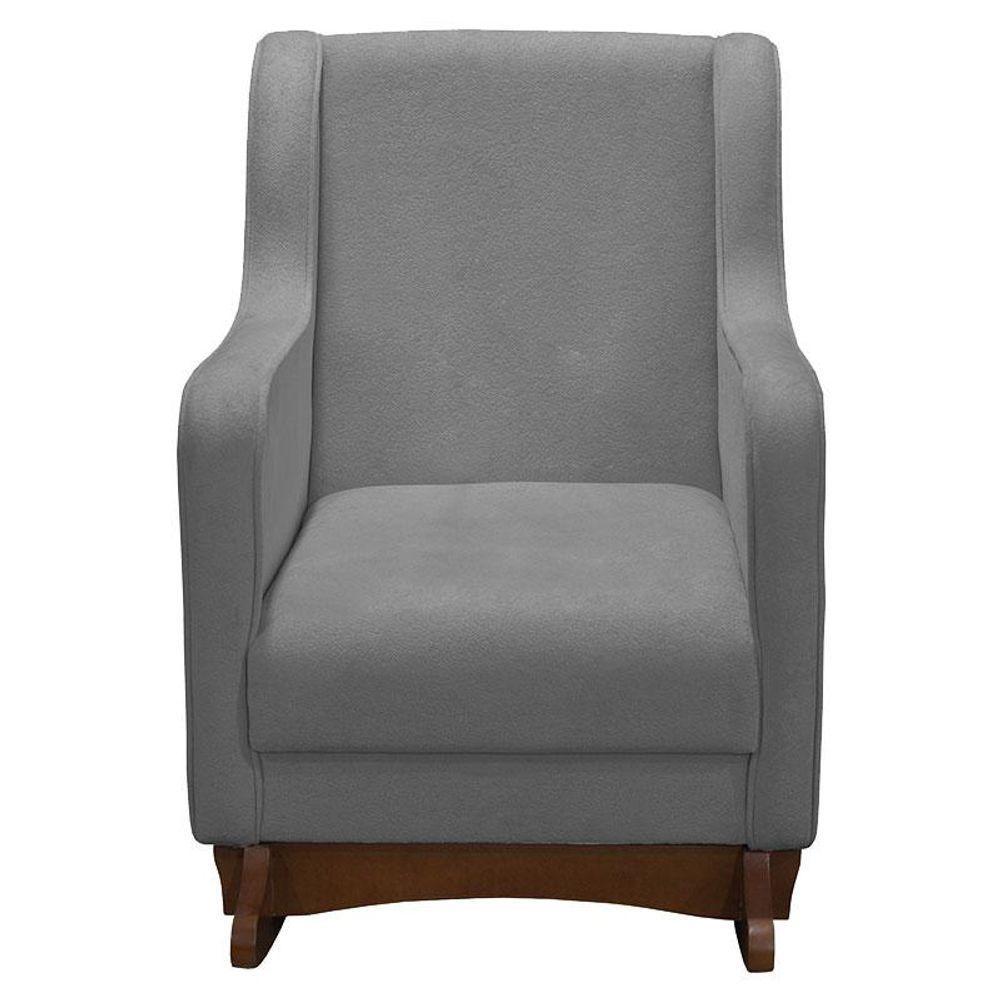 Poltrona Amamentação Aquila Plus Com Puff Boucle Cinza - Fratello - 2