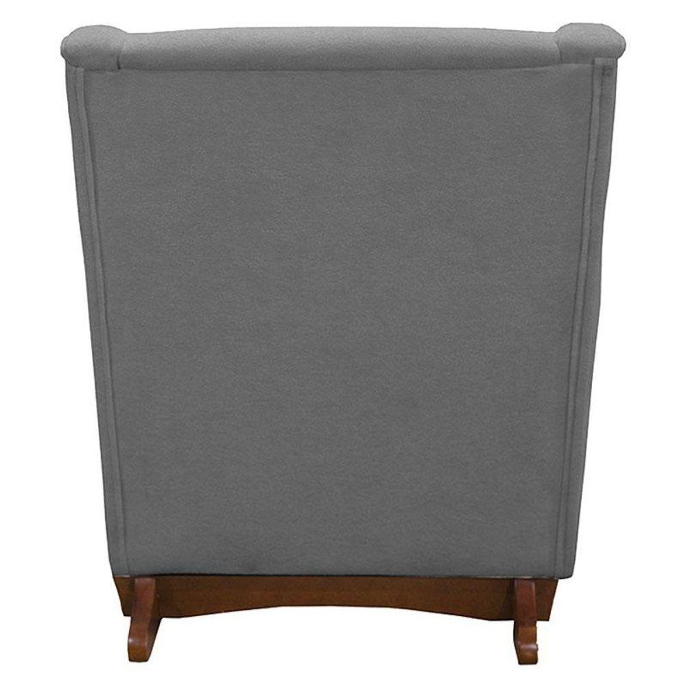 Poltrona Amamentação Aquila Plus Com Puff Boucle Cinza - Fratello - 4