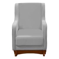 Poltrona Amamentação Aquila Plus Com Puff Veludo Cinza - Fratello - 2