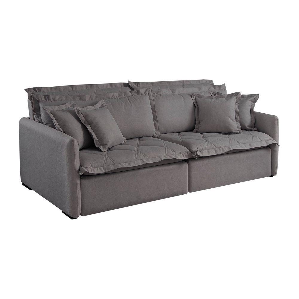 Sofá Retrátil E Reclinável Iris 1,60m Linho Cor Grafite 2342 Usb Sem Kit Usb - 9