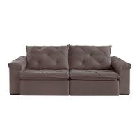 Sofá Retrátil E Reclinável Corniso 1,94m Veludo Cor Marrom 2131 Usb Com Kit Usb - 5