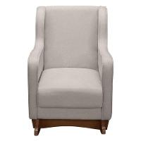 Poltrona Amamentação Aquila Plus Com Puff Linho Off White - Fratello - 2