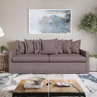 Sofá Living Laguna 2,40m Com Capa Removível Lavável Cor Prata 2252 - 1