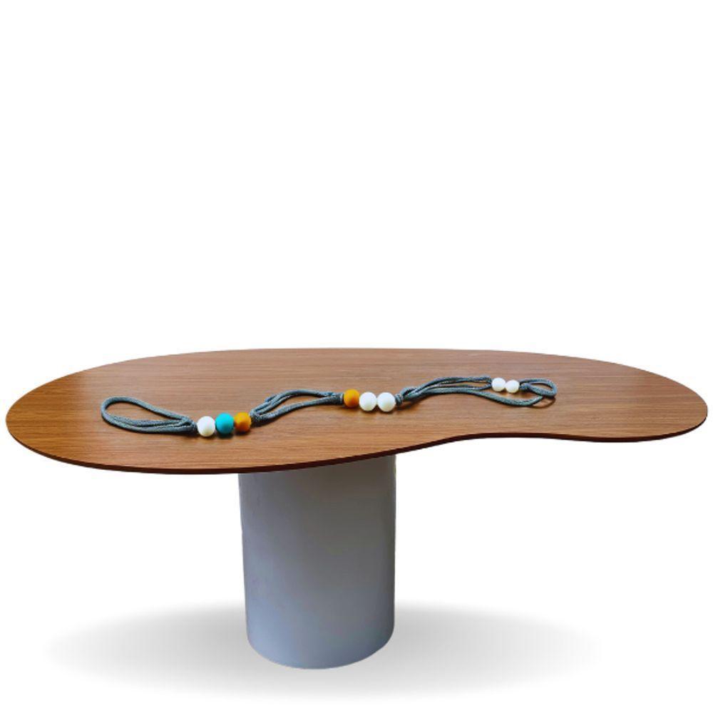 Mesa Organica Bean Laca+freijo 2.35x122cm - 4