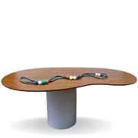 Mesa Organica Bean Laca+freijo 2.35x122cm - 4