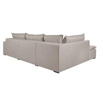 Sofá Retratil Com Chaise Esquerda Titan 6 Lugares 3,16m Tecido Linho Cor Cru 2320 - 1