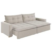 Sofá Retrátil E Reclinável Joinville 1,70m Linho Cor Bege 2340 - 5