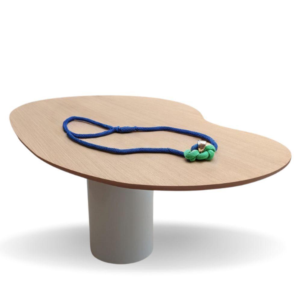 Mesa Organica Bean Laca+freijo Claro 2.35x122cm - 3