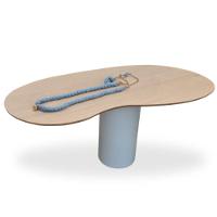 Mesa Organica Bean Laca+freijo Claro 2.35x122cm - 2