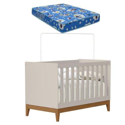 Berço Americano Flip Areia Acetinado Com Colchão - Reller