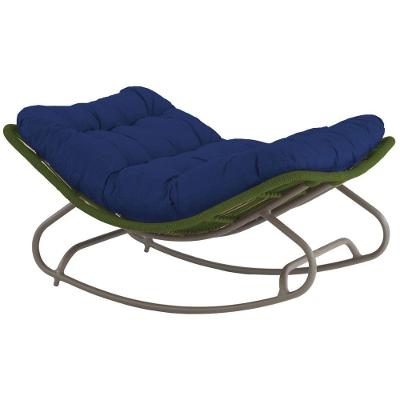 Poltrona Balanço Viena Corda Náutica Trama Original Verde Musgo