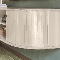 Rack Tv 60 Pol 136cm Bancada Suspenso Ripado Norezi M20 - D'rossi Calacata E Off White