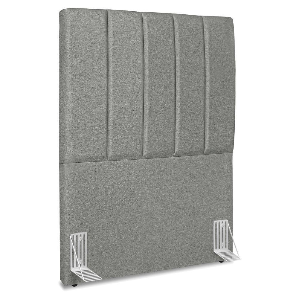 Cabeceira Solteiro 100 Cm Com Frame Dalia Linho Cinza Escuro Artte Cinza Escuro - 1