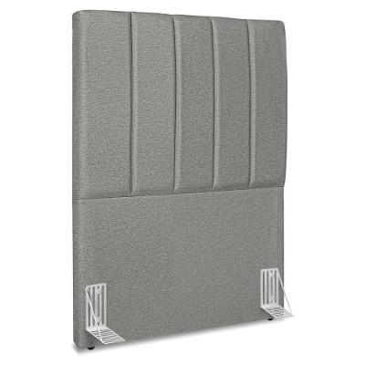Cabeceira Solteiro 100 Cm Com Frame Dalia Linho Cinza Escuro Artte Cinza Escuro