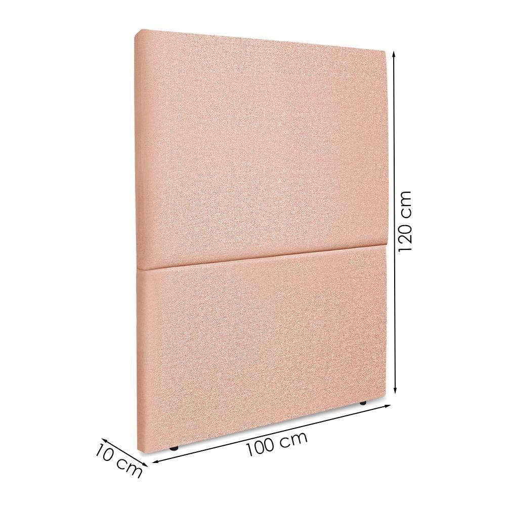 Cabeceira Solteiro 100 Cm Com Frame Luna Linho Rose Artte Rose - 3