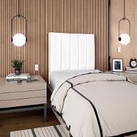 Cabeceira Solteiro 100 Cm Com Frame Dalia Corino Branco Artte Branco - 8