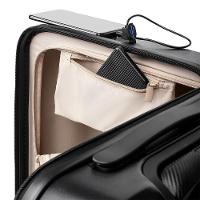 Mala Compacta Preta 40l Com Usb - Praticidade E Estilo Para Suas Viagens