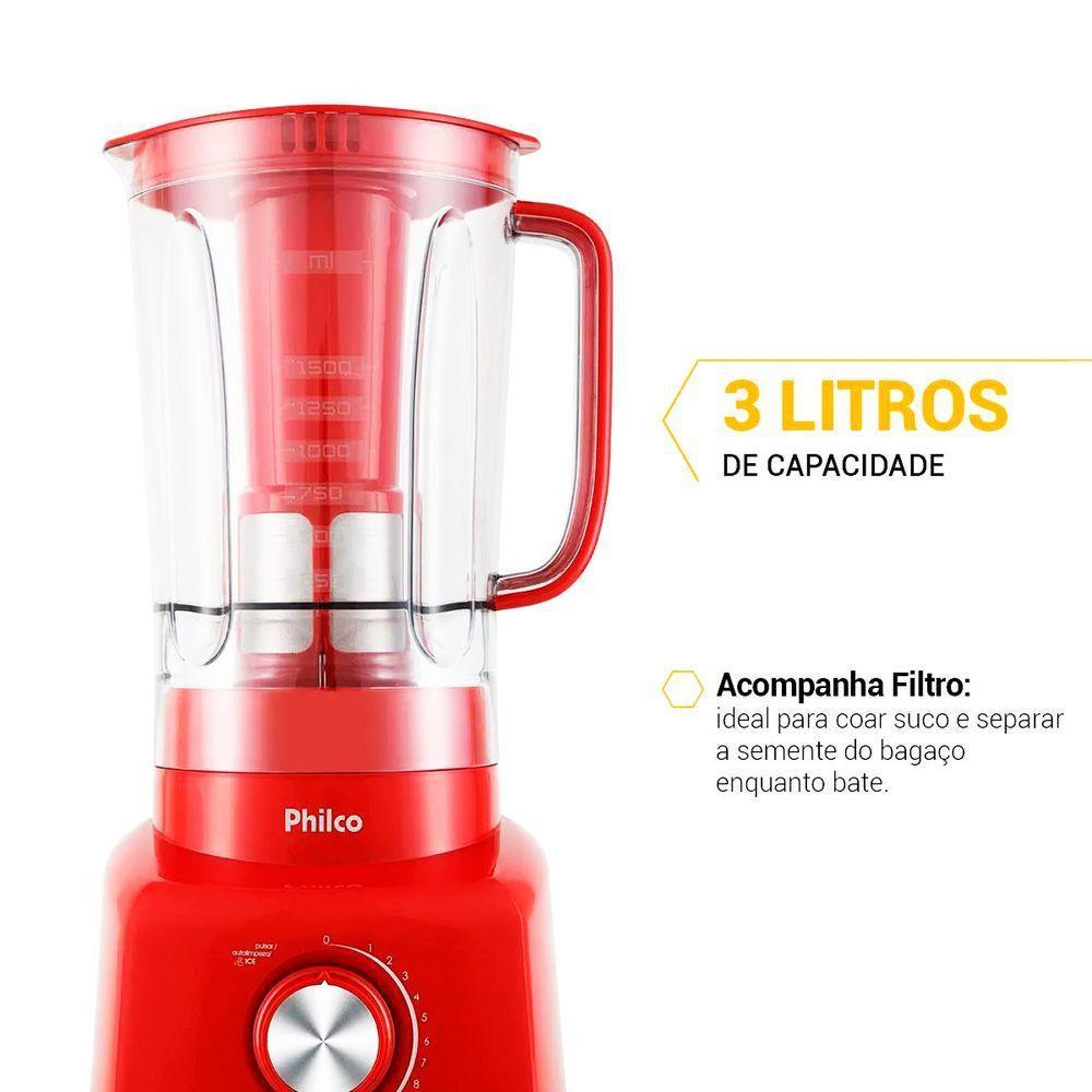 Liquidificador Philco PH900 Vermelho 1200W 220V - 7