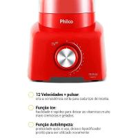 Liquidificador Philco PH900 Vermelho 1200W 220V - 8