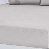 Lençol King Bella Cama Malha 100% Algodão 193x203x40cm Cinza - 3