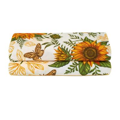 Lençol De Cima Avulso Luar Estampado Queen 01 Peça Malha 100% Algodão - Girassol