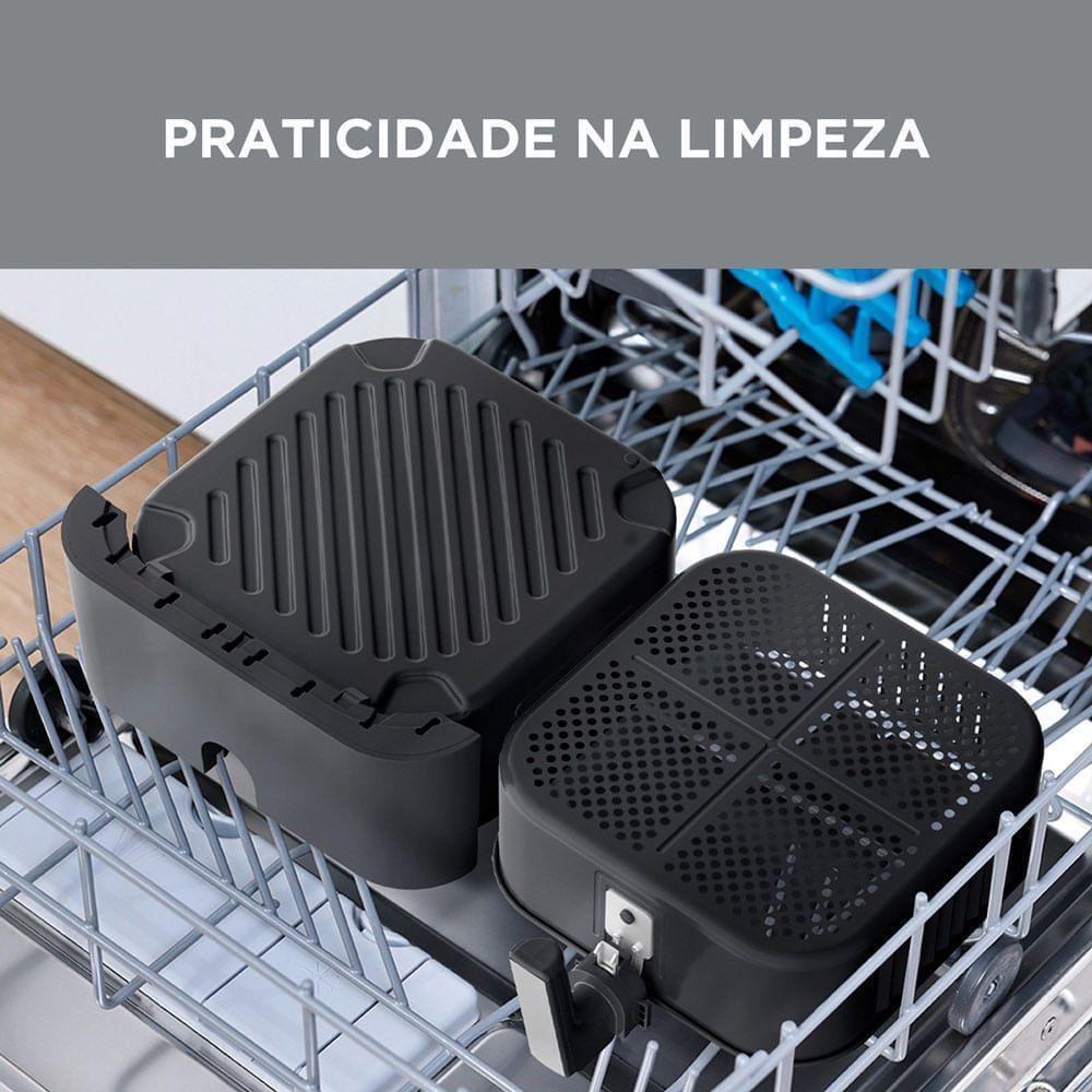 Fritadeira Air Fryer Midea Wide Max Cyclone Preto 8,5L 110V FWM85P1 - 5
