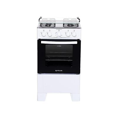 Fogão De Piso Atlas 4 Bocas Coliseum Plus Mesa Inox Branco Bivolt