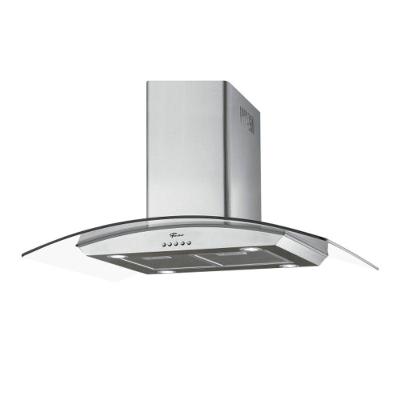Coifa De Ilha 90 Cm Aço Inox E Vidro Island 220 V Fischer
