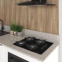 Cooktop Fogatti à Gás Fgt 4b Vidro Preto Flange Esmaltada Preto Bivolt - 2