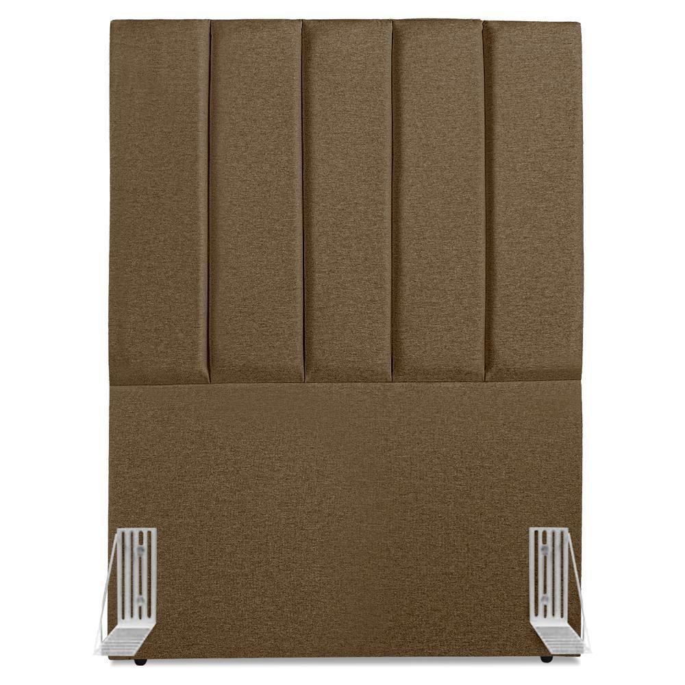 Cabeceira Solteiro 100 Cm Com Frame Dalia Linho Marrom Artte Marrom - 7