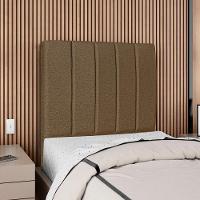 Cabeceira Solteiro 100 Cm Com Frame Dalia Linho Marrom Artte Marrom - 5