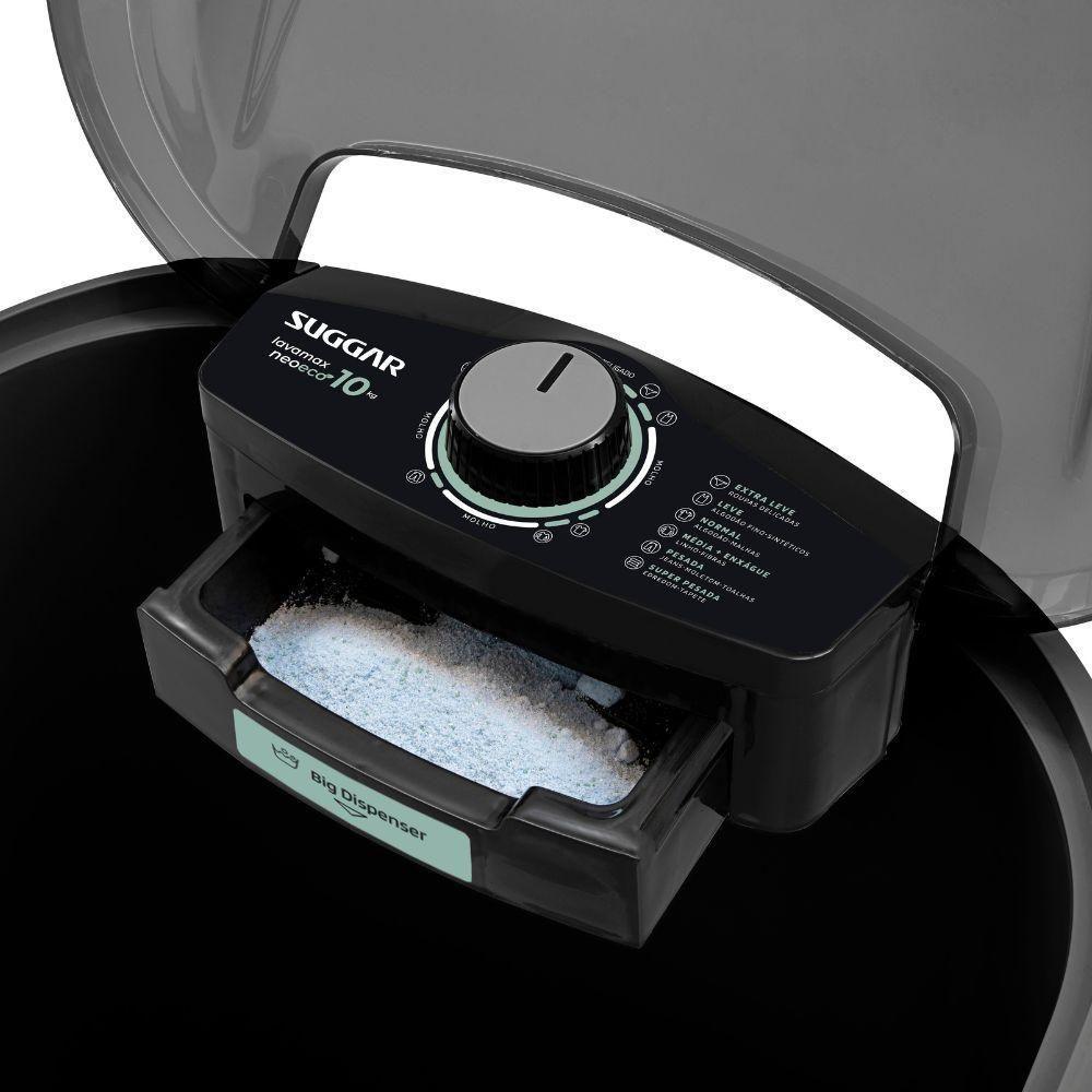 Tanquinho/lavadora Semiautomática Suggar 10kg Neo Eco LE1011PT 6 Programas De Lavagem Preto 220V - 4