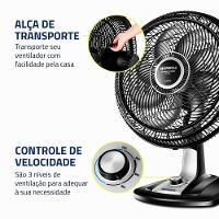 Ventilador De Mesa Mondial Turbo 8 Pás VTX-40-8P 110V - 9
