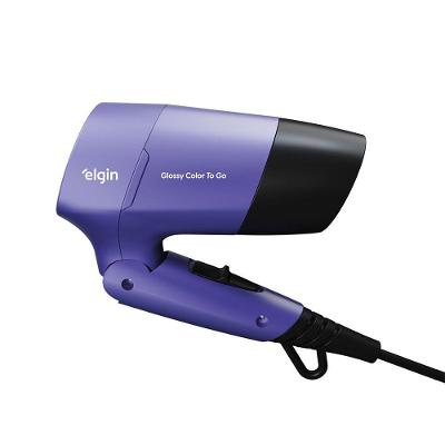 Secador de Cabelo Glossy Color To Go 1200W Tourmaline 2 Temperaturas Elgin Bivolt