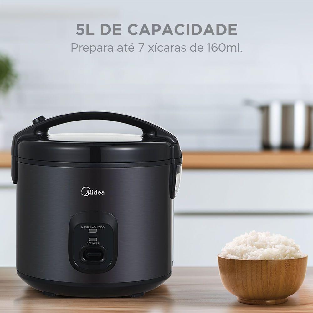 Panela de Arroz Elétrica 5L Preta Midea PAE50P1 - 110V - 4