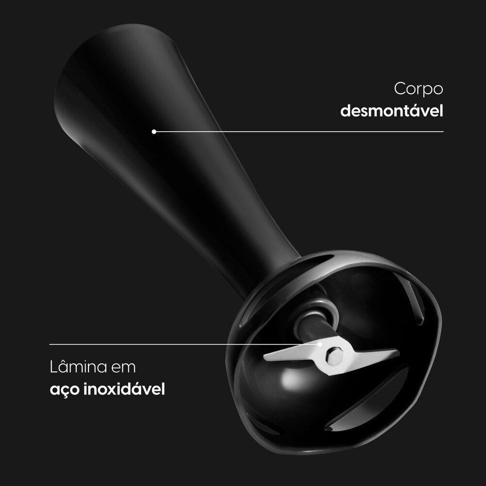 Mixer Turbo Chef 3 em 1 Preto - Mistura, Tritura e Bate 200W 220V - 2