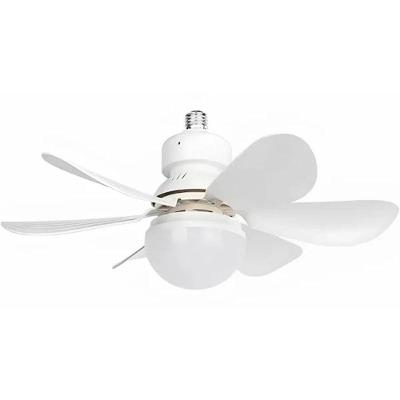 Mini Ventilador de Teto Super Silencioso 40W 3 Velocidades com Lâmpada LED Controle Remoto 52cm 110V