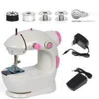 Mini Maquina De Costura Eletrica Bivolt Portatil Reta Com Pedal Kit Bobinas Agulha Domestica - 1